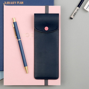 Nuevo estuche para lápices de cuero PU de estilo coreano, de color sólido, lindo y de gran capacidad, bolsa elástica para artículos de papelería, bolsa de almacenamiento para lápices para estudiantes. - Product Image 4
