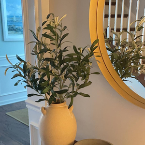 1 branche d'olivier artificielle de 28 pouces pour vases, verdure, brindilles d'<span class=keywords><strong>arbres</strong></span> pour la décoration de la maison, des mariages, des bureaux, des jardins, et les créations florales DIY - Product Image 5