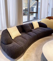 Ensemble de canapés de salon modernes et luxueux sur mesure avec design de tête de lit et fauteuils trônes en bambou écologique pour la maison