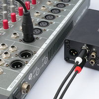 Câble répartiteur en Y double 1/4 mâle vers XLR mâle, connecteur plaqué or, XLR 3 broches vers double prise mono 6,35 mm TS pour table de mixage