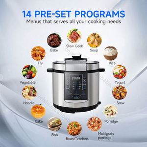 Cuisinière électrique multifonctionnelle en acier inoxydable antiadhésive 6L 1000W 14-en-1 avec écran LED tactile numérique - Product Image 3