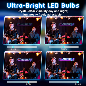 Ma Quỷ mắt Phụ kiện xe hơi <span class=keywords><strong>LED</strong></span> xe tải nhẹ xe mắt lớn lập trình linh hoạt <span class=keywords><strong>LED</strong></span> hiển thị cho xe DIY năng động màn hình mềm - Product Image 5