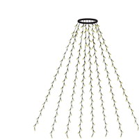 Guirlande lumineuse LED extérieure étanche IP44, lumière d'arbre à cinq branches en forme d'étoile, cascade, lumière suspendue pour arbre de Noël, 3 m
