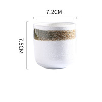 Tasse à thé ou à café jetable en céramique de style japonais et coréen avec surface mate irrégulière