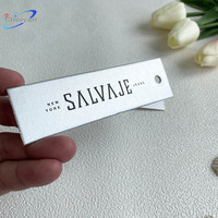 Étiquettes suspendues en papier pour vêtements avec sceau à pampilles, étiquettes de boutique avec impression UV et étiquettes de marque pour vêtements