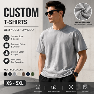 Fabricant de T-shirts Personnalisés Épais et Surdimensionnés pour Hommes – T-shirts Vierge 100% Coton Style Streetwear – OEM ODM Marque Privée Faible MOQ - Product Image 1