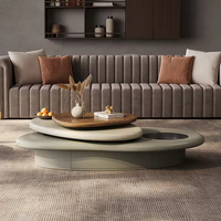 Muebles Modernos para Sala de Estar, Mesa de Centro, Juego de Mesa de Café de Lujo Nórdico, Mesa de Centro Simple e Irregular para el Hogar