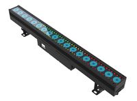 Projecteur mural LED étanche IP67 18x15W RGBW 4-en-1 avec contrôle DMX512, gradation linéaire, flash, éclatement, coloration et effets