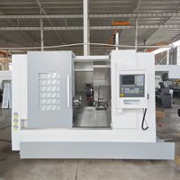 Tour CNC à tourelle 15 stations de haute précision TCK-56Y, centre d'usinage à lit incliné de type horizontal, commande GSK, moyenne capacité, double.