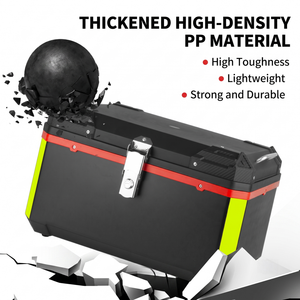 重型 80L 摩托车尾箱防盗不锈钢锁反光双密封防水后置储物箱 - Product Image 2