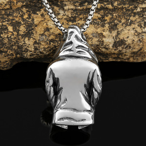 yunnique Cloak Shape Stainless Steel Pendant Necklace Men's Fashion Jewelry Retro Design 3x60cm <b>Chain</b> Single Pendant QYN0178 - Product Image 3