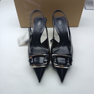 QuiteS 2025 Nuove Scarpe da Donna Nere con Tacco a Spillo, <span class=keywords><strong>Cinturino</strong></span> Posteriore e Fibbia Quadrata Decorativa per Uso Quotidiano - Product Image 1