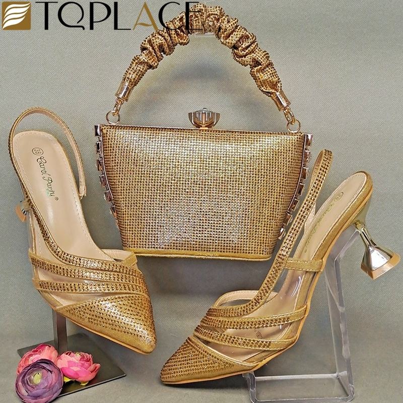 Shop Red Color Ladies Wedding Design Italian Shoes Bag Set