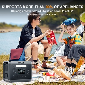 สถานีไฟฟ้าพกพา 2400W แบตเตอรี่ 2160Wh ชาร์จเร็ว 1.5 ชั่วโมง, UPS, 14 พอร์ต, เครื่องกำเนิดพลังงานแสงอาทิตย์ - Product Image 2