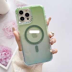 Maxun Tùy Chỉnh 3 Trong 1 Gradient Long Lanh Với Nam Châm Vòng Acrilico Sang Trọng Trường Hợp Đối Với iPhone X R 15 Pro <span class=keywords><strong>Max</strong></span> Samsung A54 S24 5G Siêu - Product Image 2