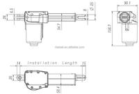 Moteur d'actionneur linéaire médical de lits d'hôpital avec télécommande de commutateur manuel 8000N 3pcs kit d'actionneur linéaire RS-DS
