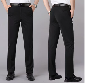 Pantalon de Costume Premium pour <span class=keywords><strong>Homme</strong></span> – Décontracté, Coupe Droite Ample, Extensible – Idéal pour les Professionnels - Product Image 1
