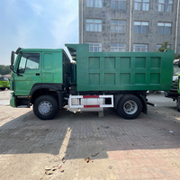 Camion benne diesel Howo d'occasion 4x2, moteur Weichai, boîte de vitesses FAST, caméra arrière, conduite à gauche
