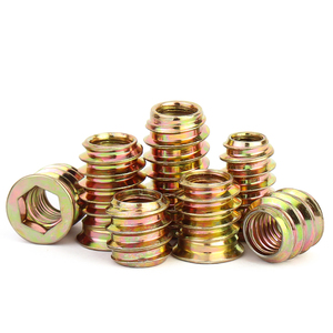 Inserts filetés zingués Kaomao, écrous hexagonaux internes et externes M4 M5 M6 M8, fixations encastrées pour le travail du bois et le mobilier - Product Image 5