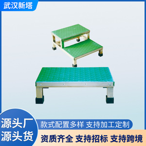 Stainless Steel Footstool Double Layer Square Durable Medical Surgical Step Adults Elderly Shoe Changing Bench - Product Image 3
