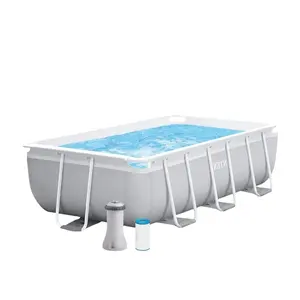 Intex 26784超大多人室外游泳池矩形钢池儿童俏皮浸泡可折叠游泳池