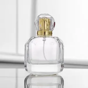 100ml Square gold silver black cap car diffuser bottle perfume oil bottles air freshener