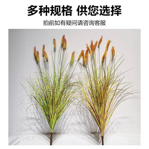 ช่อดอกข้าวสาลีเทียม PVC ขนาด 60 ซม. 80 ซม. 90 ซม. 100 ซม.  ตกแต่งงานแต่งงาน ตกแต่งบ้าน  ช่อกกธรรมชาติเสมือนจริง - Product Image 3