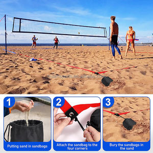 Kit de marquage de <span class=keywords><strong>terrain</strong></span> pour volleyball de plage, accessoires d'entraînement en plein air, <span class=keywords><strong>ligne</strong></span> de démarcation pour les sports sur herbe et les fêtes de plage - Product Image 4