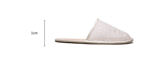 Fashion Wedding Morning Female Bridesmaid Lace Mesh Summer Indoor White Bride <b>Slippers</b> - Product Image 5