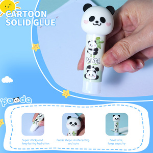 Bộ Văn phòng phẩm theo chủ đề gấu trúc-Bao gồm kim bấm, băng chỉnh sửa, keo đặc, Sổ ghi chép & 3 Bút Gel | cho sinh viên & sử dụng văn phòng - Product Image 4