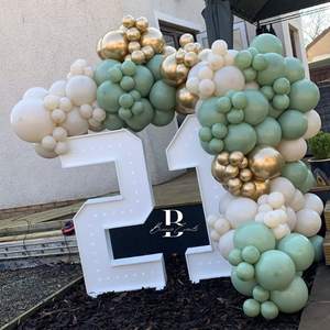 Ballons en dôme noir, Rose, or, rond, Mylar, <span class=keywords><strong>vert</strong></span> <span class=keywords><strong>menthe</strong></span>, Kit <span class=keywords><strong>de</strong></span> guirlande d'arc pour anniversaire, fête <span class=keywords><strong>de</strong></span> mariage, décor <span class=keywords><strong>de</strong></span> fond - Product Image 2