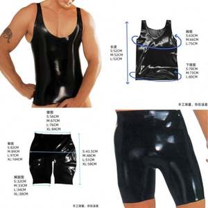 Vêtements européens et américains en <span class=keywords><strong>latex</strong></span> naturel pour hommes et femmes Sexy Summer Sexy Flirting Uniform Suit Nightclub <span class=keywords><strong>Latex</strong></span> Clothing - Product Image 2