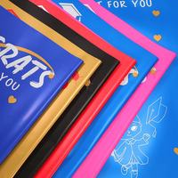 Papier d'emballage pour bouquet personnalisé, haut de gamme, imprimé UV, bicolore, papier Ouya, imperméable, 58x58cm, matériel d'emballage cadeau pour fleurs