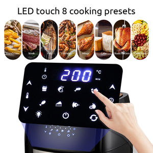 <span class=keywords><strong>Horno</strong></span> Freidora de Aire Eléctrico de 1800W, 9L de Gran Capacidad, Panel Táctil Digital, Pantalla LED, con Ventana de Observación - Product Image 2