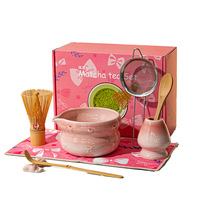 Service à thé matcha en céramique haut de gamme, finition émaillée au four, fouet à matcha à 100 brins, ensemble matcha de style japonais avec bol et bec verseur
