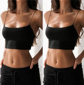 Canotta Estiva da Donna Traspirante Eco-Friendly in Maglia, Senza Maniche, Taglie Forti, Scollo Basso, con Spalline, Stile Bralette Slim - Product Image 3