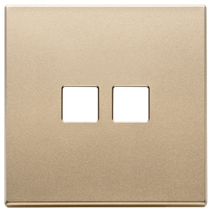2Mx2 Flat Satin Gold Wall <b>Plate</b> 9.5 In Length 1.4 In Height <b>Switch</b> Cover - Product Image 1