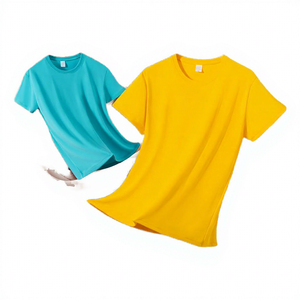 Camiseta Informal Sólida, Multicolor, Unisex, Transpirable, Ecológica, 100% Algodón, Corte Regular, Manga Corta, Secado Rápido, Tejido de Punto - Product Image 4