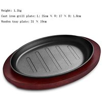 Grosir ODM/OEM piring Sizzling Restoran piring piring hidangan Sizzling hidangan Fajita panci