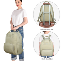 Sac à dos de luxe multifonctionnel pour maman, grande capacité, imperméable, en néoprène, avec fermeture éclair, portable et léger