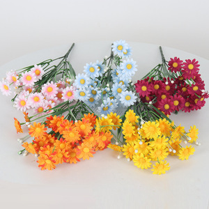 Flores Artificiales de Margarita Jessie de 35 cm, Flores de Seda para Decoración de Jardín Exterior, Accesorios para Bodas y Hogar, Rosa, Azul, Amarillo, Naranja, Rojo - Product Image 1