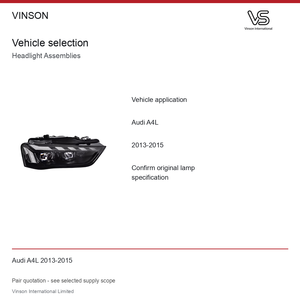 Conjunto de Faros Delanteros para Audi A4L 2013-2015 Configuración fotografiada - Product Image 5