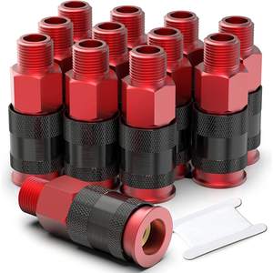 Acoplamiento Rápido de Rosca Externa de 1/4 NPT, Estilo Americano, 3 en 1, Aluminio Anodizado, Tipo ARO T M, Herramientas Neumáticas - Product Image 5