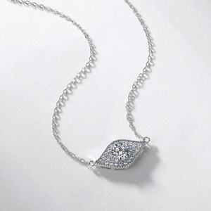 Collier pendentif motif œil en argent sterling 925 plaqué rhodium, bijoux de luxe pour femmes, chaîne O/Cable - Product Image 5