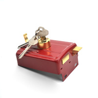Serrure de porte universelle 556 à double cylindre, anti-effraction, à montage en surface, en fer, pour portes en bois