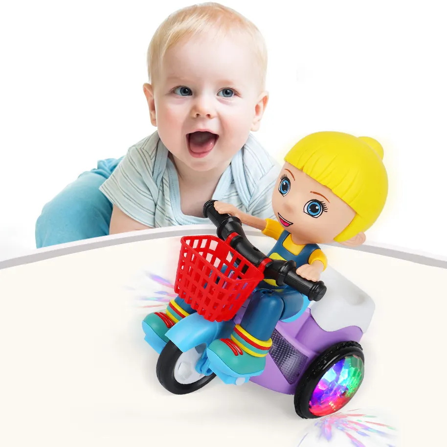 WY tricycle électrique jouet voiture pour garçons enfants avec musique et lumières colorées led flash roue vélo enfants scooter jouets