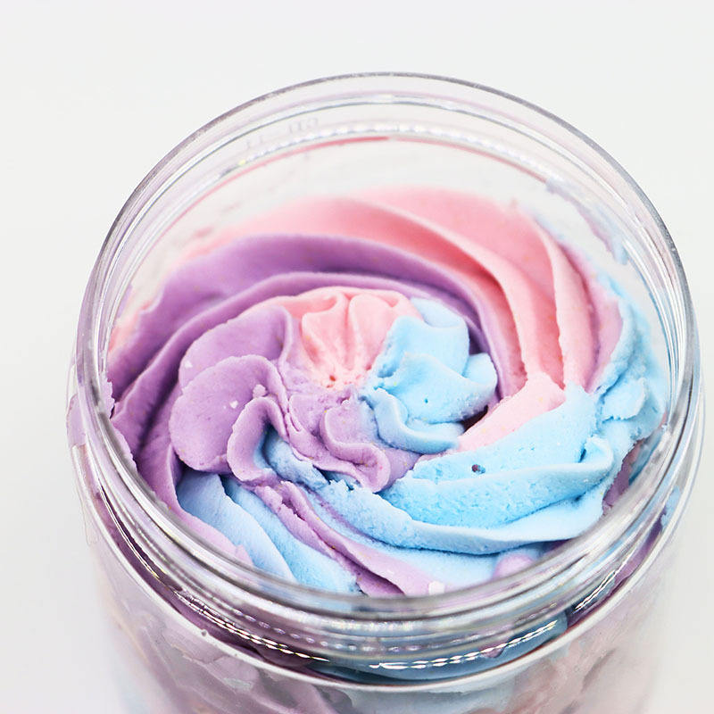 Private Label 8oz Body Butter Moisturizing Skin And Face With Fruit Ice Cream Glow Rainbow Whipped Shea Scrub Body Butter