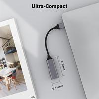 Adaptor Internet Gigabit Ethernet SYONG USB 3.0 ke 10/100/1000 Gigabit, Kompatibel untuk Laptop, Tablet, PC Windows 11/10/8, MacOS