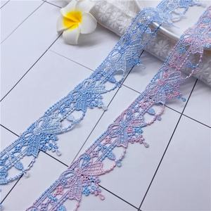 Arco Iris de encaje de un solo lado, código de barras de poliéster, se puede usar cinta de color, accesorios de boda, encaje soluble en agua de color - Product Image 5