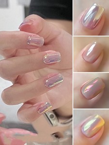 Aurora Powder personalizza Logo Moon Light Powder nel cielo White Mirror Effect pigmento per unghie Aurora - Product Image 4